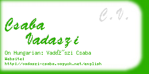 csaba vadaszi business card
